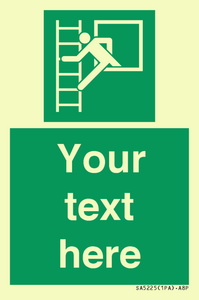 Custom Emergency Escape Ladder Sign